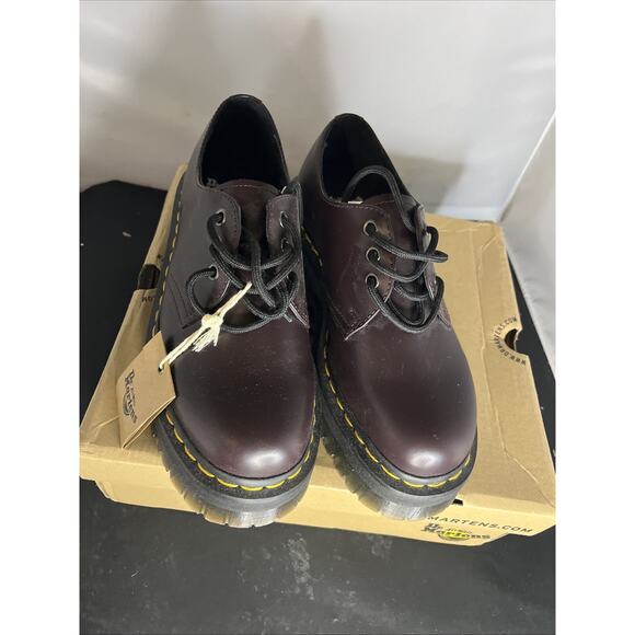 New Dr. Martens Smooth Leather Platform Shoe Size Ladies 9/ Men 8 27332 - Picture 3 of 9